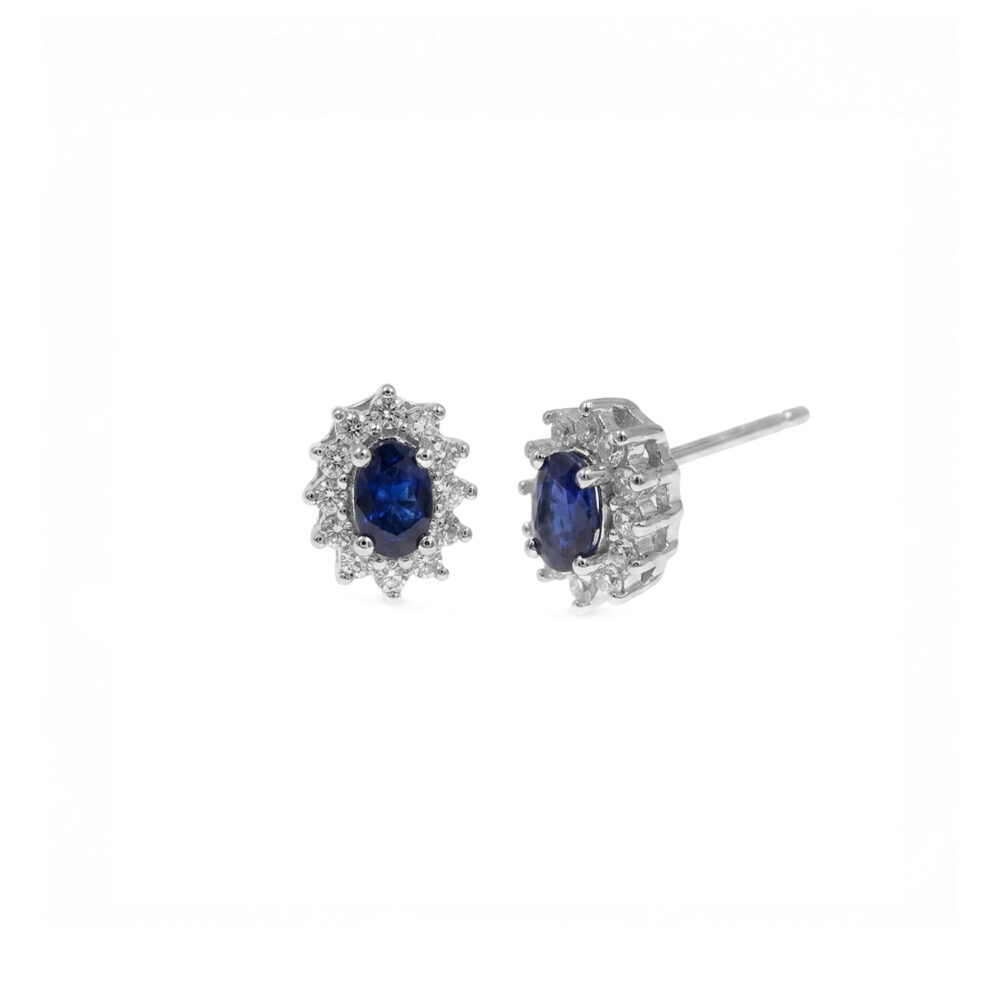 Aretes Zafiro Infinity Plata 925