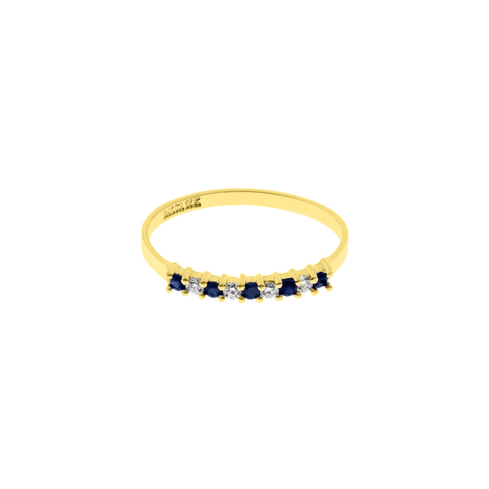 Anillo Zafiro Oro 18K & Brillante