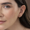 - Aretes Rubí Oro 18K & Brillante