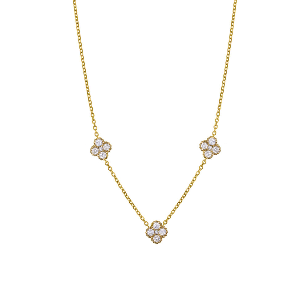 Collar Trébol Oro 18K & Brillantes