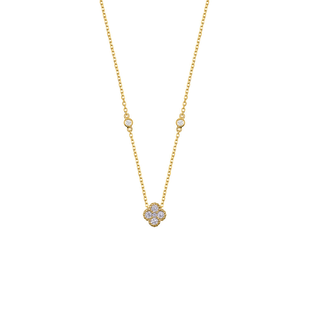 Collar Trébol Oro 18K & Brillantes