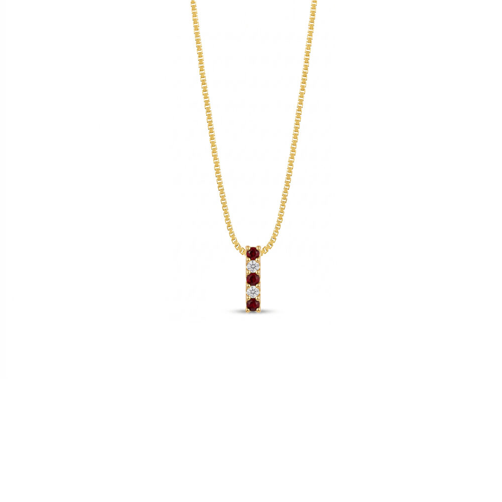 Collar Rubí Oro 18K & Brillante