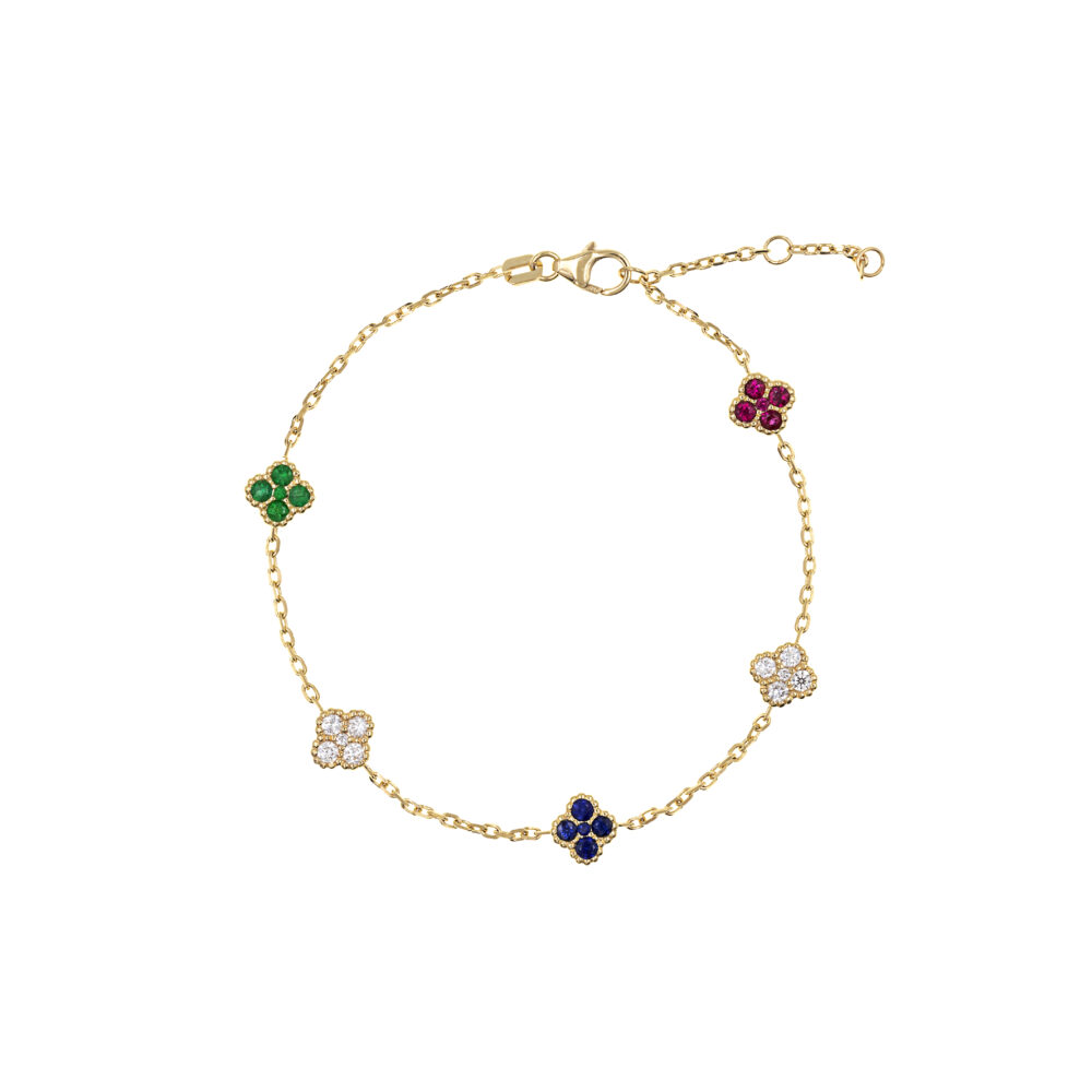 Pulsera Esmeralda Zafiro Rubí Oro 18K & Brillantes