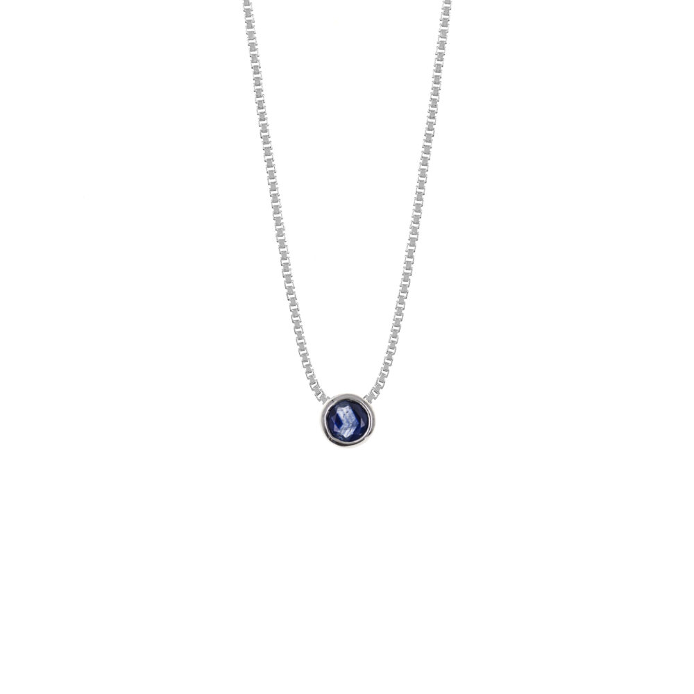Collar Redondo Zafiro Plata 925