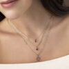 - Collar Zafiro Corazón Oro 18K