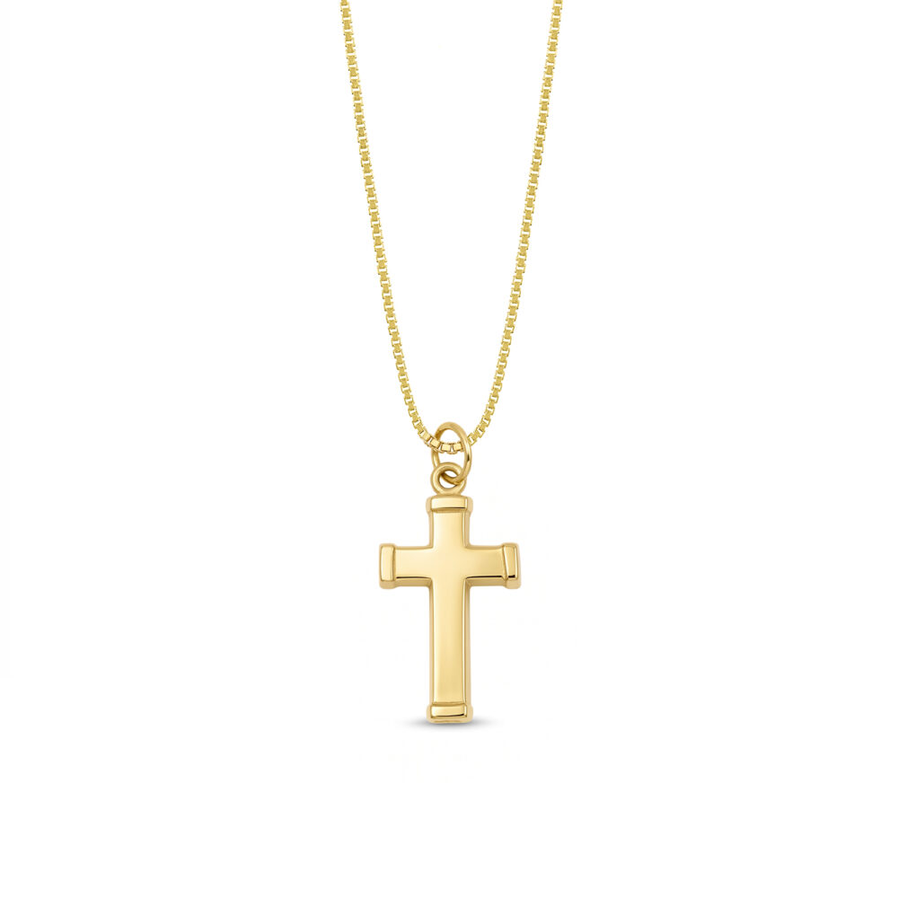 Collar Cruz Cruadrado Oro 18K