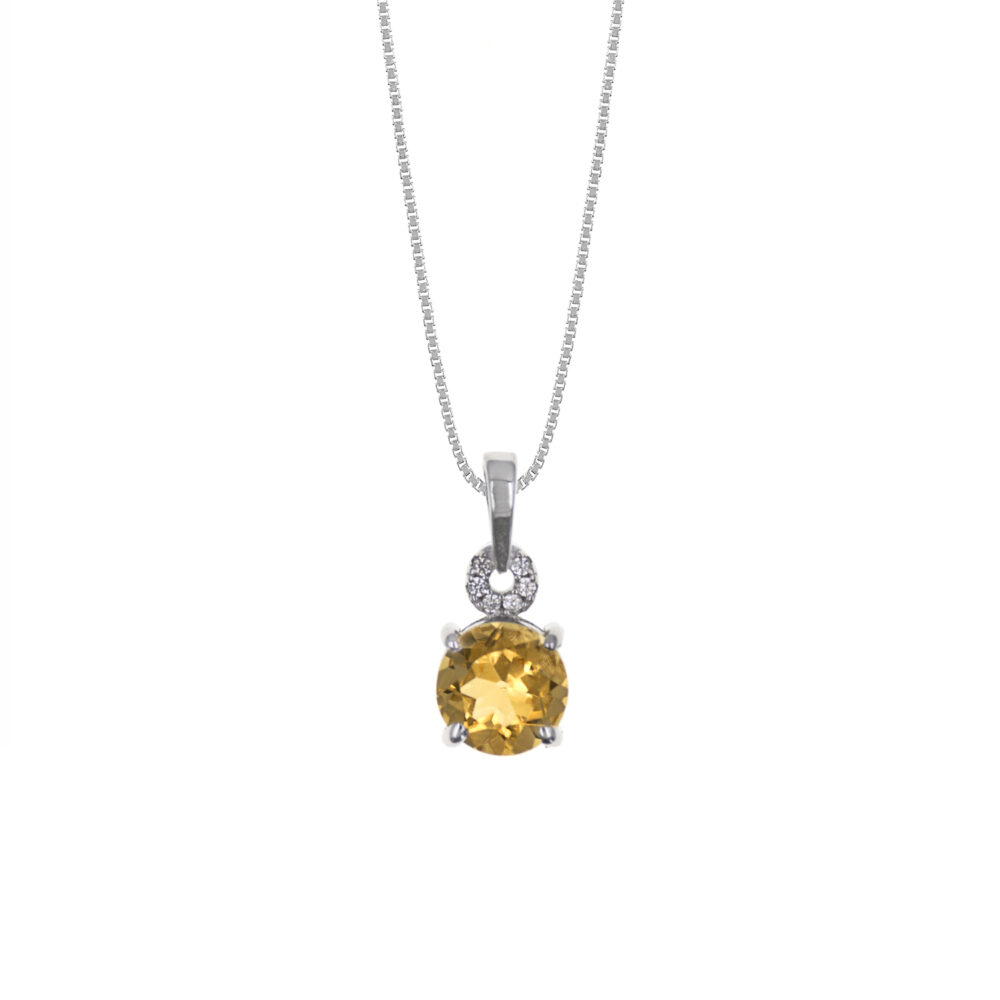 Collar Casual Citrino Plata 925