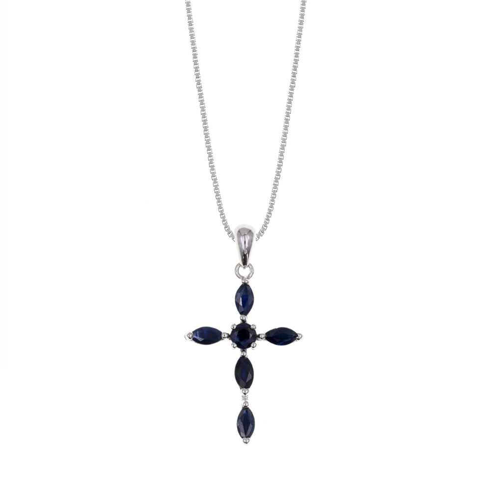 Collar Casual Zafiro Plata 925