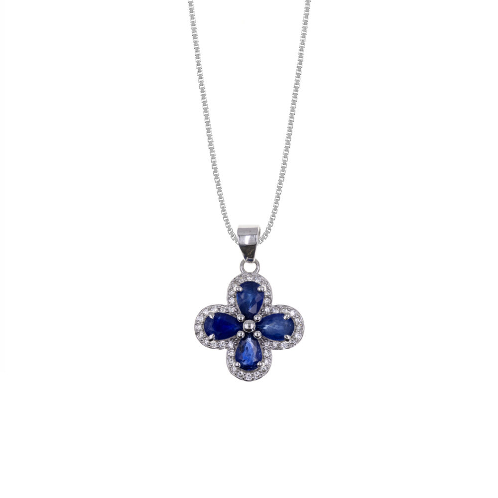 Collar Casual Zafiro Plata 925
