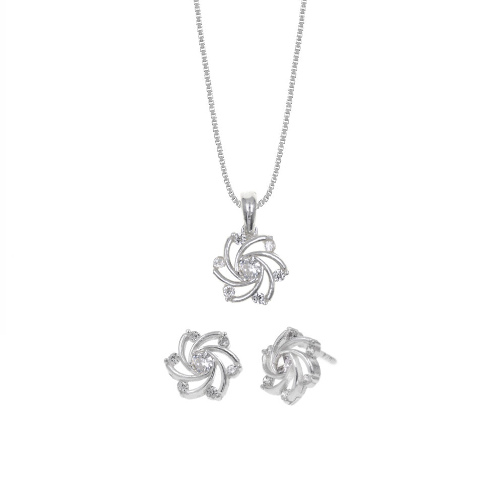 Set de Collar y Aretes Molino Plata 925
