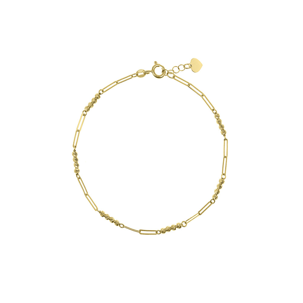 Pulsera Bolitas Links Oro 18K