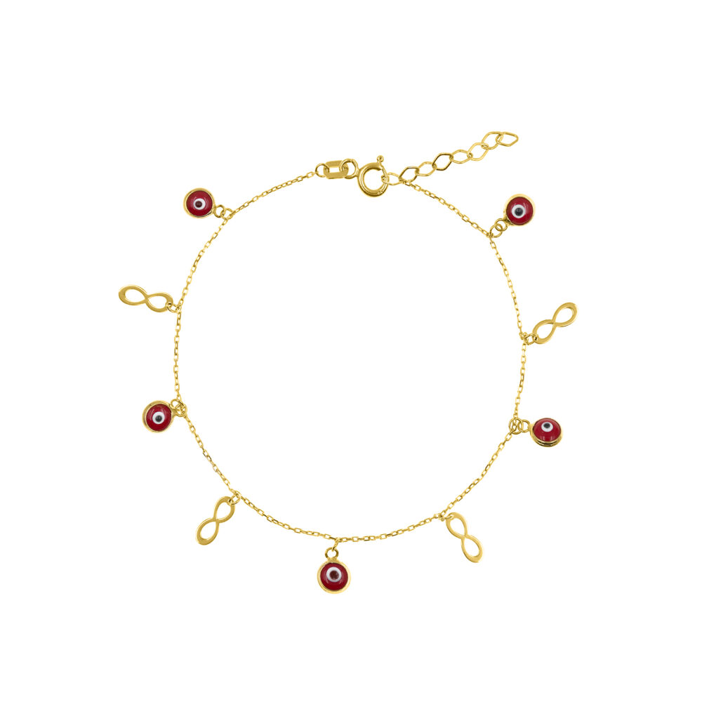 Pulsera Ojo Turco Infinito Oro 18K