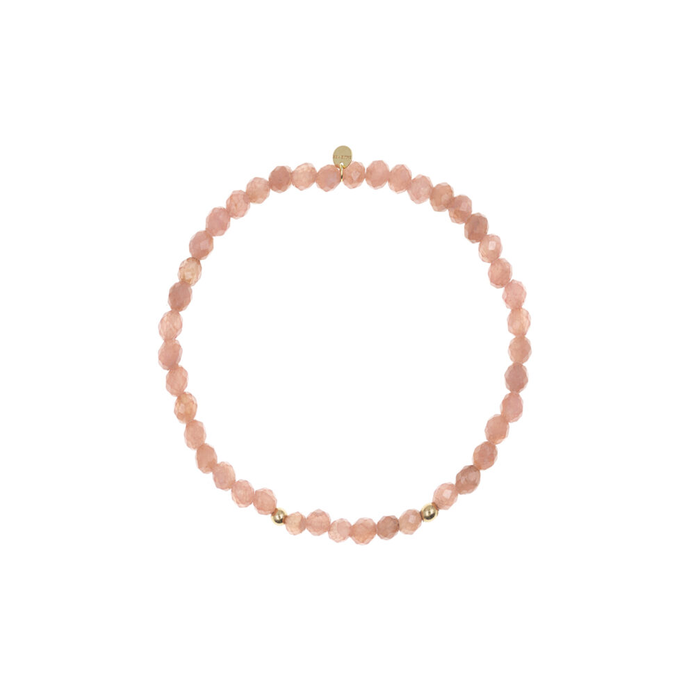 Pulsera Flow Rodocrosita Oro 18K