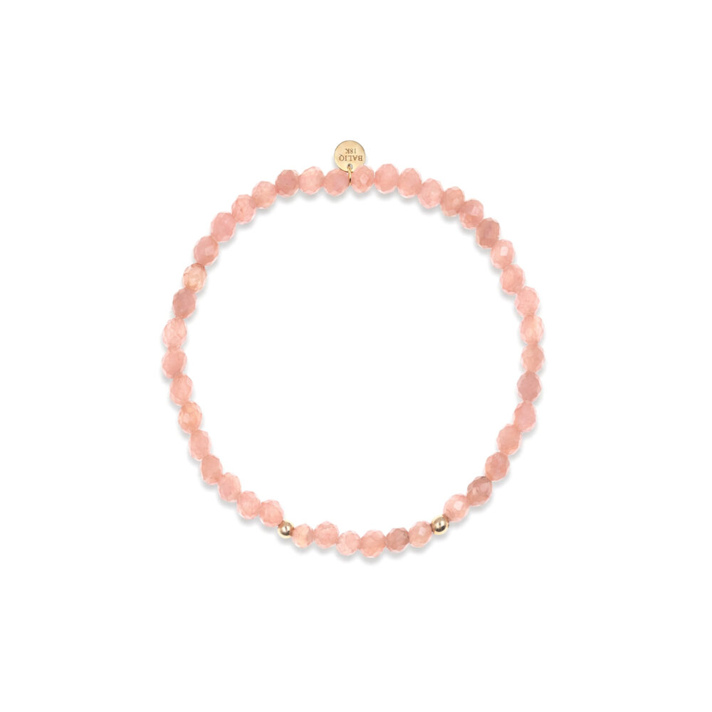 Pulsera Flow Rodocrosita Oro 18K