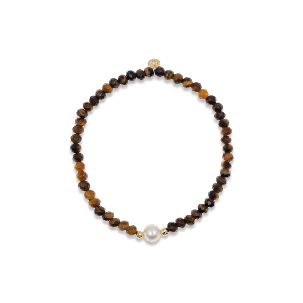 Pulsera Flow Ojo de Tigre Oro 18K