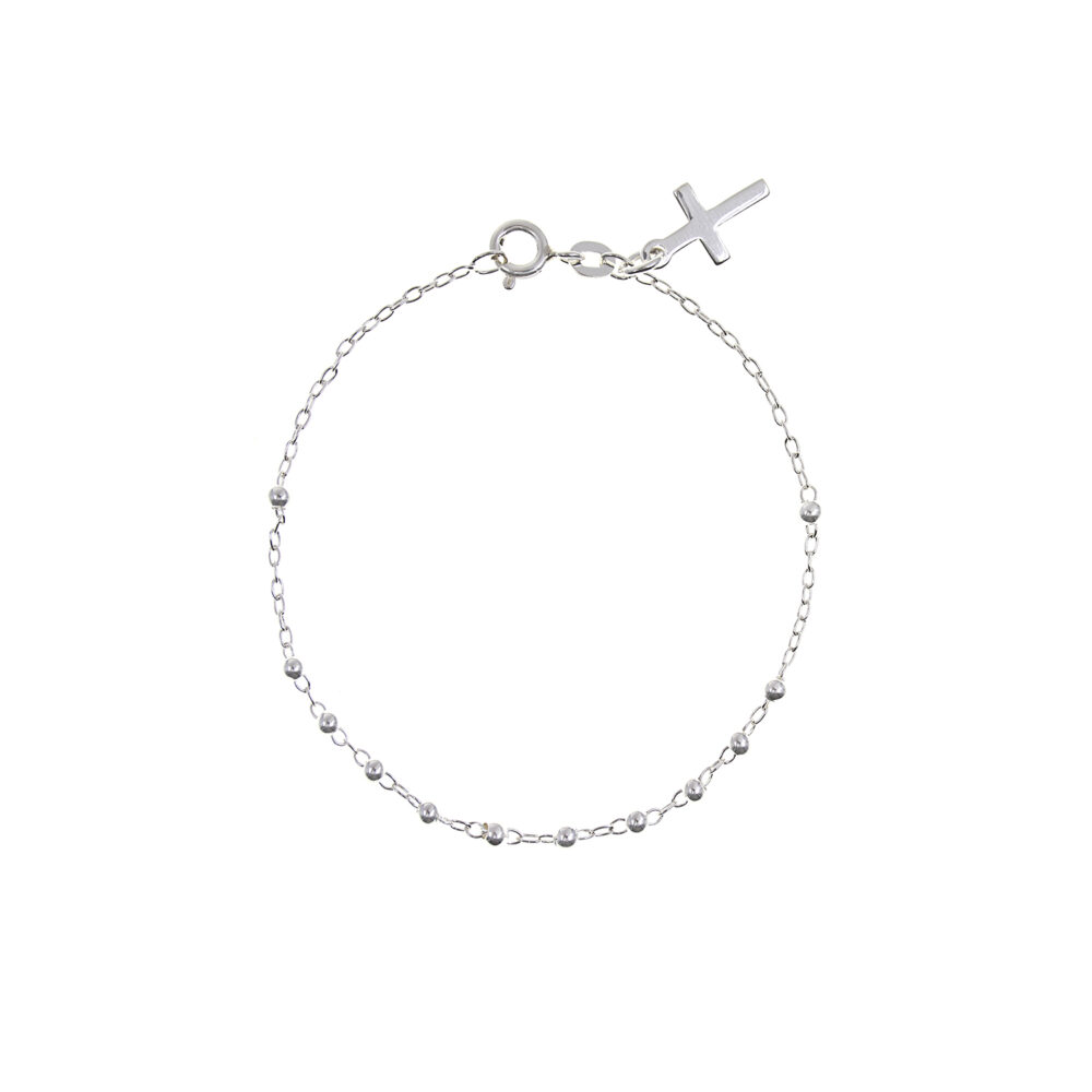 Pulsera Denario Cruz Plata 925