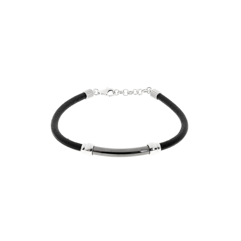 Pulsera Redondo Plata 925 & Cuero