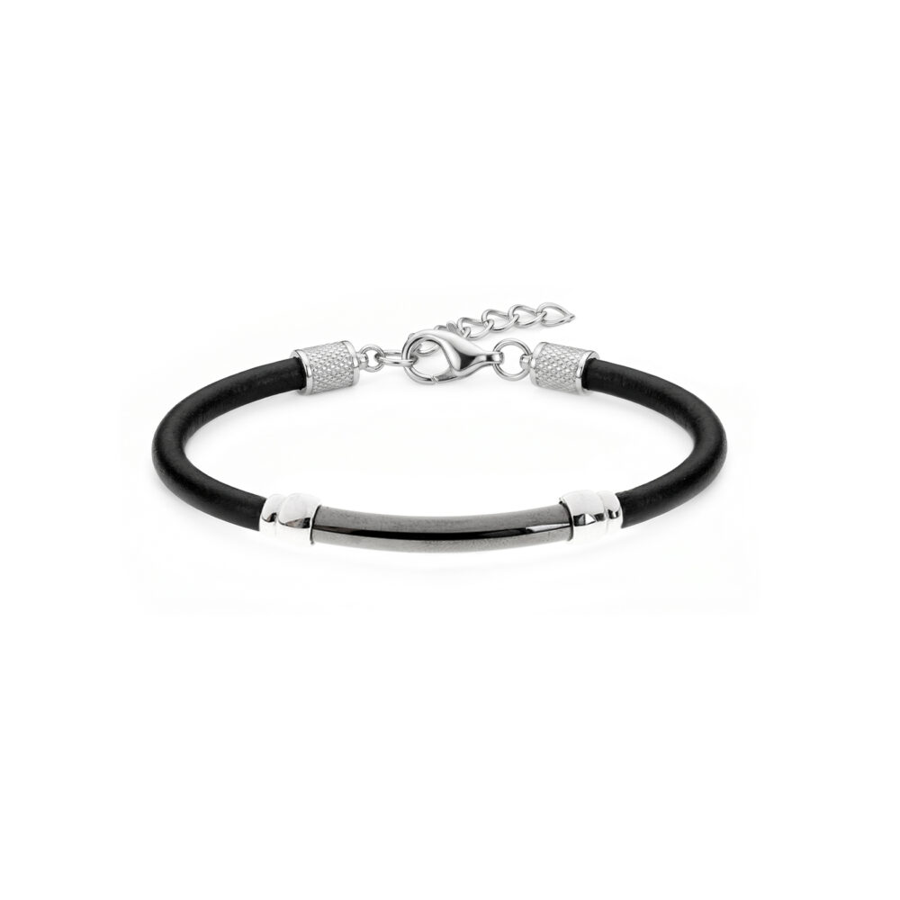 Pulsera Redondo Plata 925 & Cuero
