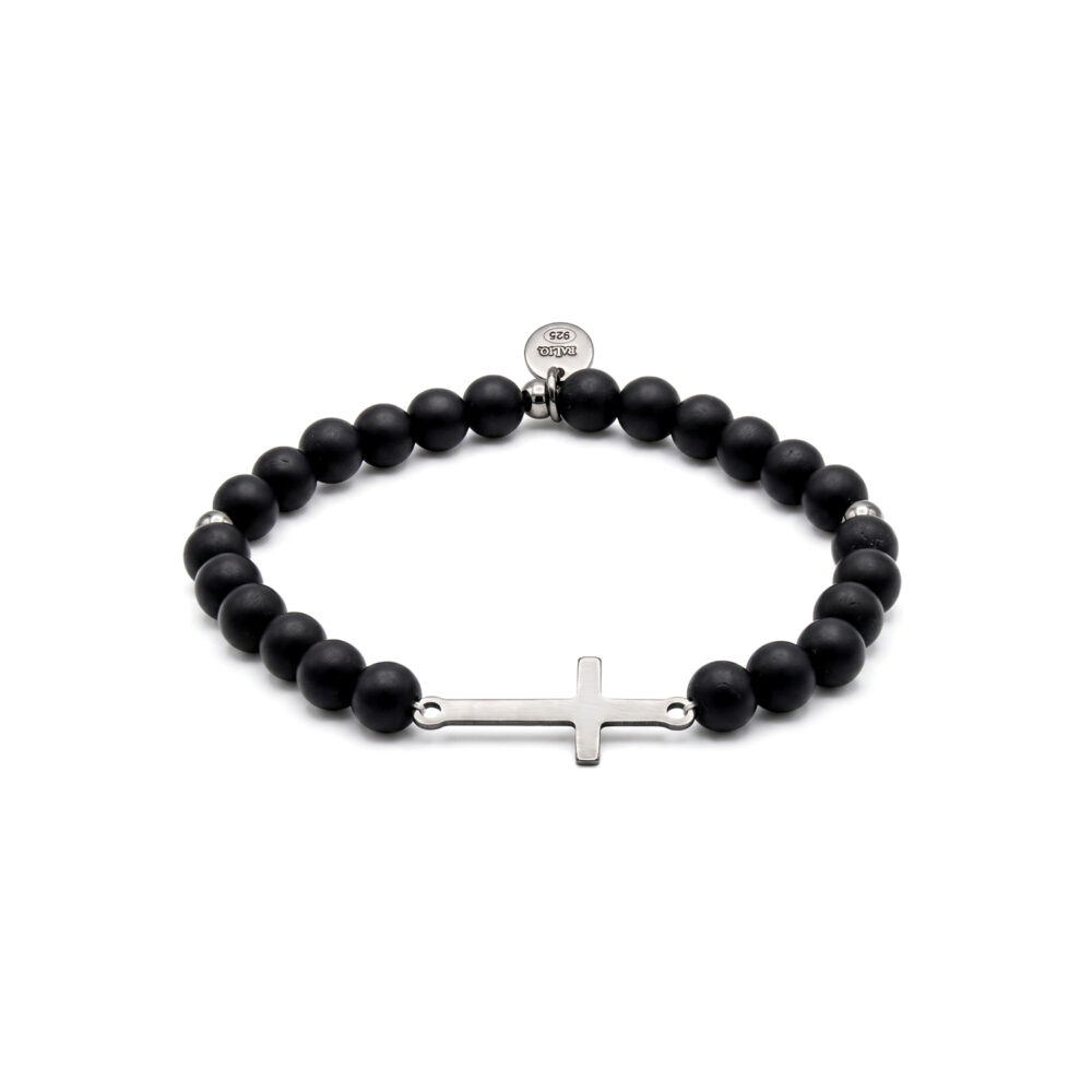 Pulsera Bolas & Cruz Plata 925