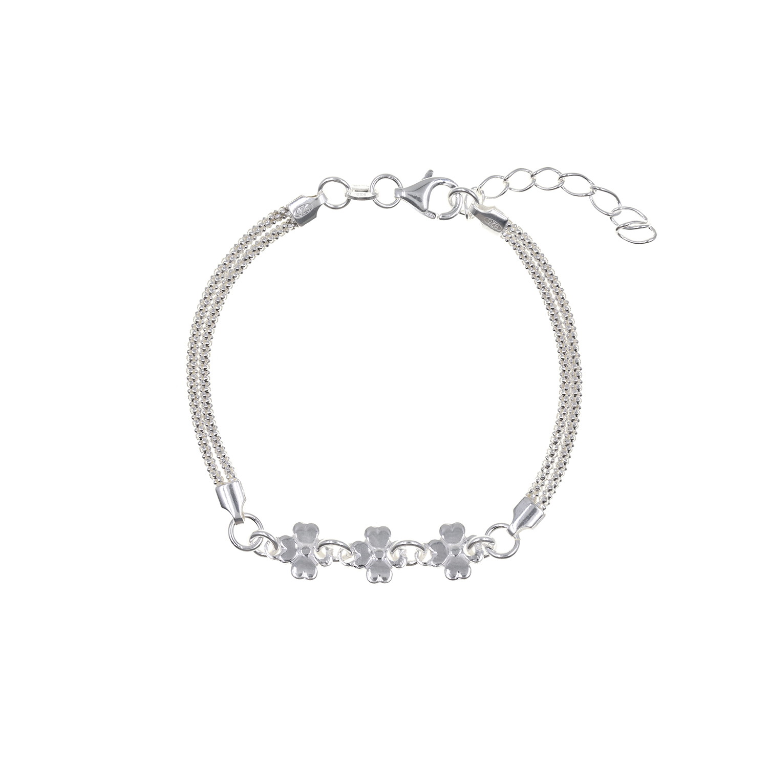 - Pulsera Popcorn Flores Plata 925