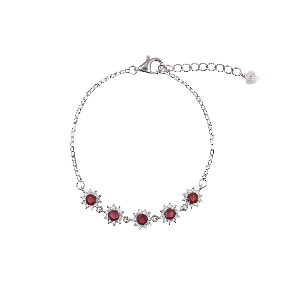 Pulsera Rubí Roset Plata 925