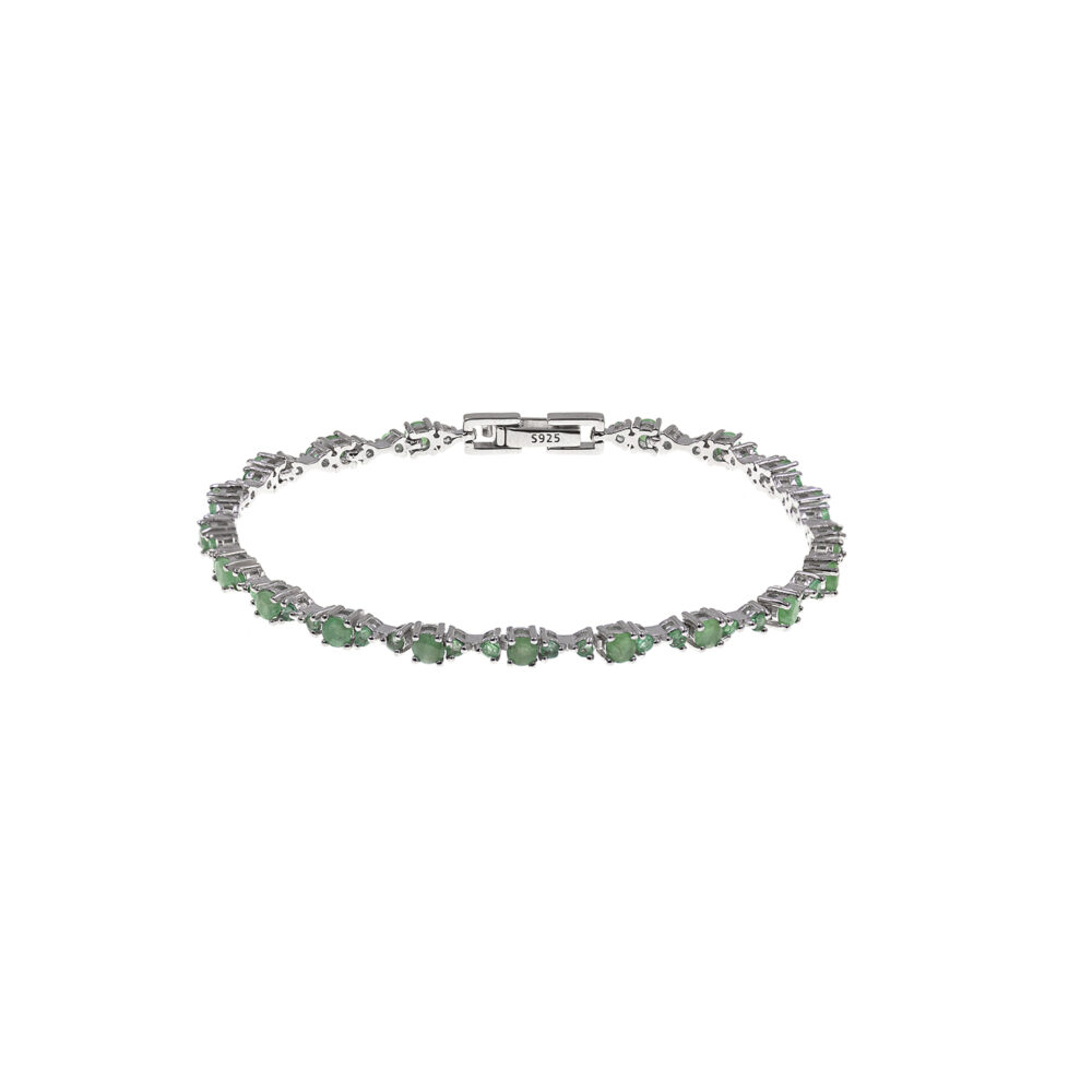 Pulsera Esmeralda Plata 925