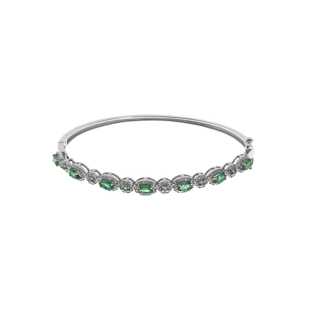 Bangle Esmeralda Plata 925 & Brillantes