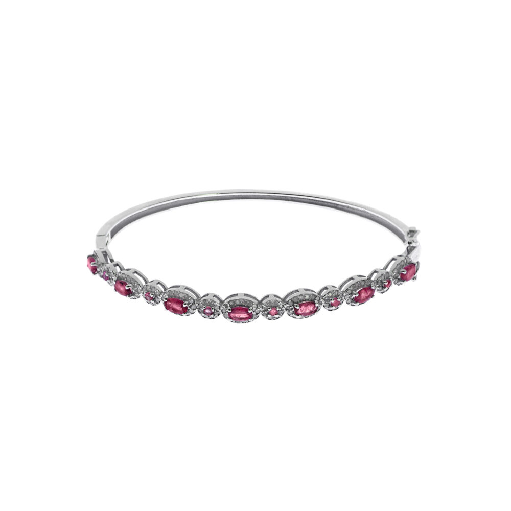 Bangle Rubí Plata 925 & Brillantes