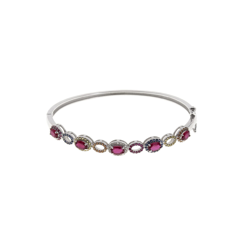 Bangle Rubí Plata 925 & Brillante
