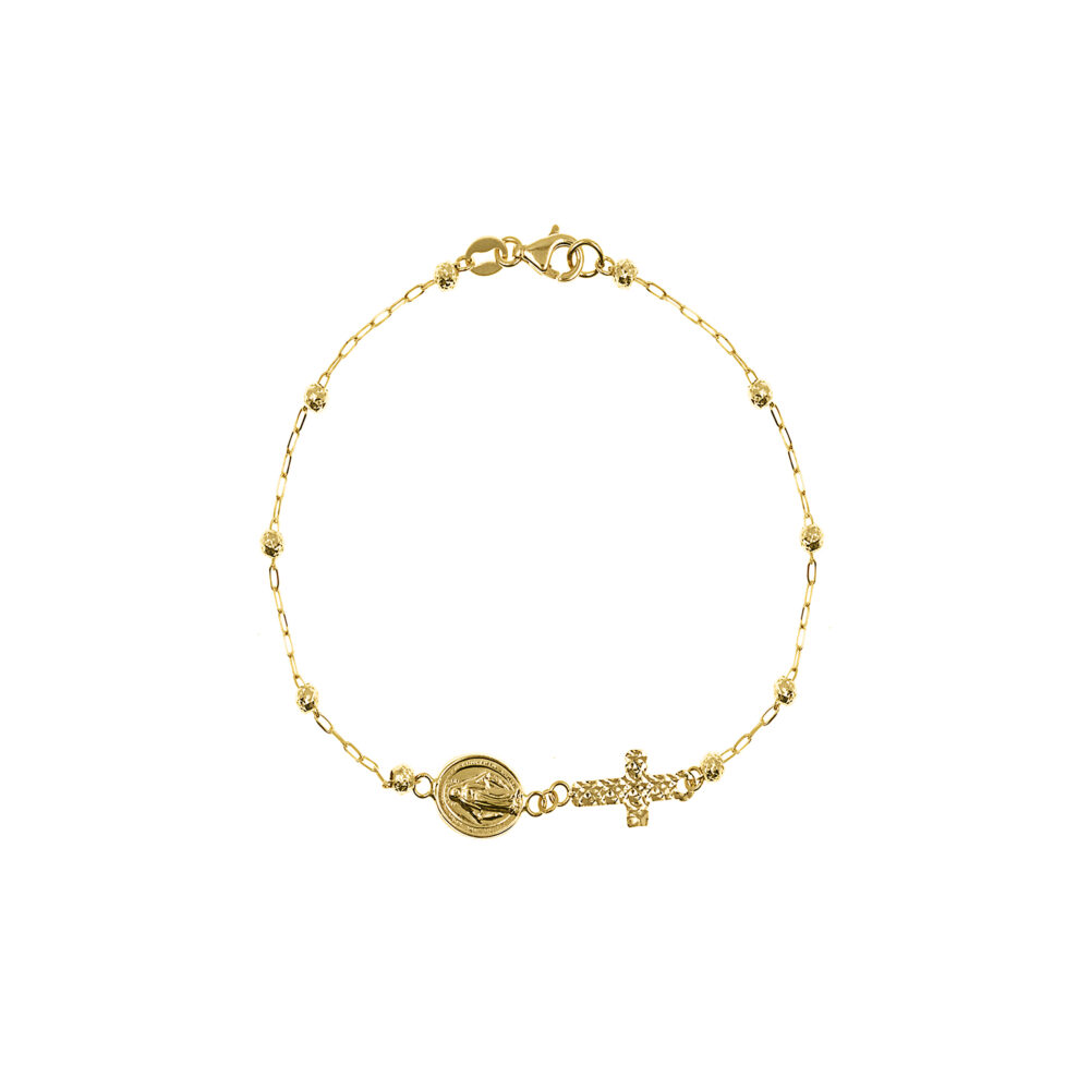 Pulsera Virgen Milagrosa Oro 18K