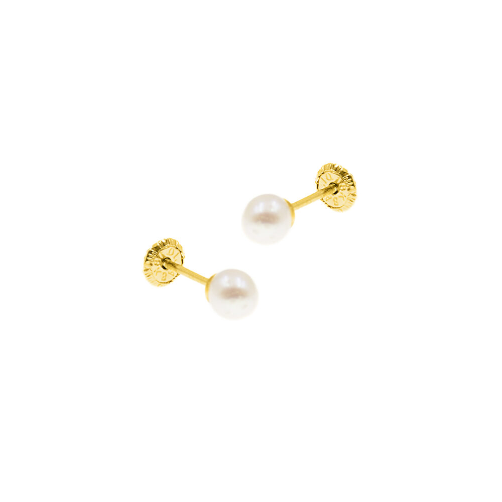 Aretes Perla Cultivada Oro 18K