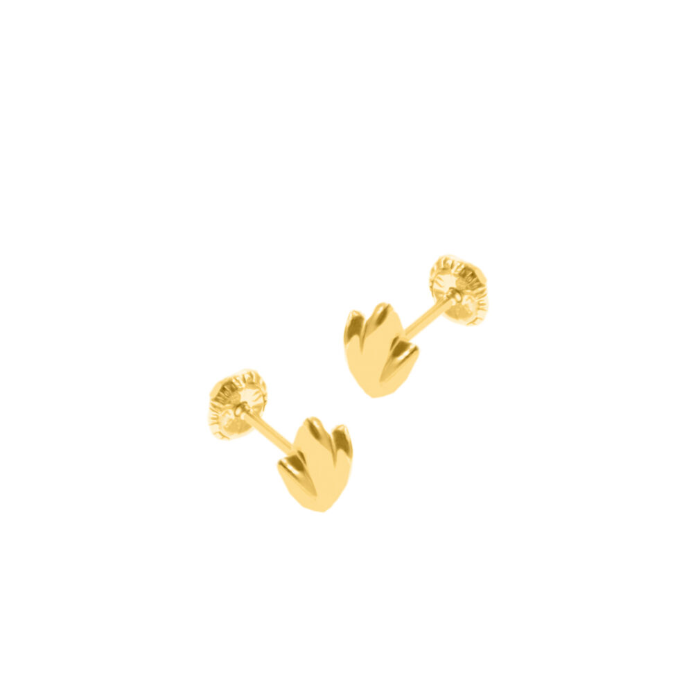 Aretes Flor de Loto Oro 18K