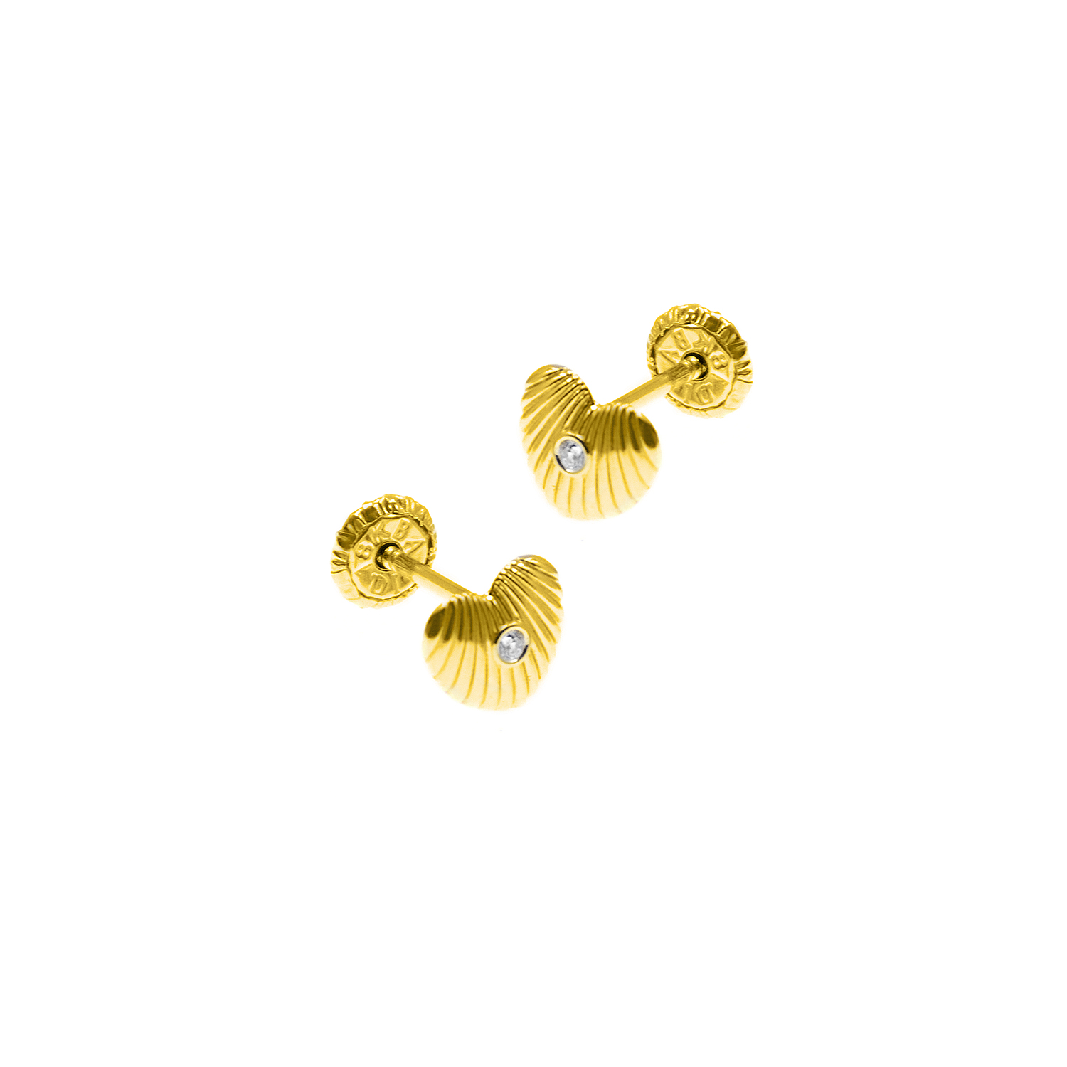 - Aretes Corazon Oro 18K