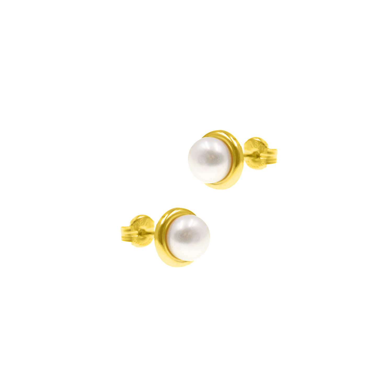 - Aretes Perla Cultivada Oro 18K