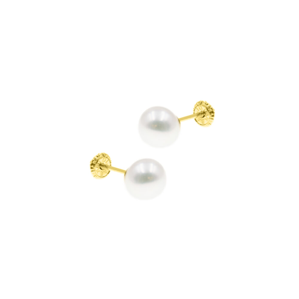 Aretes Perla Oro 18K