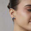 - Aretes Flor Zafiro Plata 925