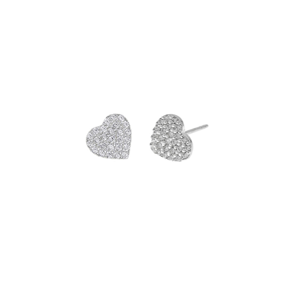 Aretes Heart Plata 925