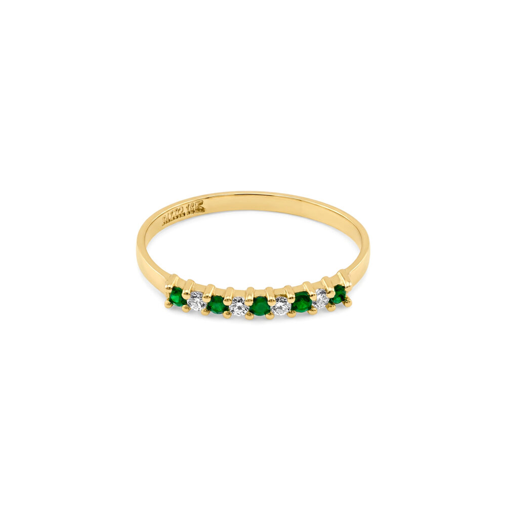 Anillo Esmeralda Casual Oro 18K & Brillantes