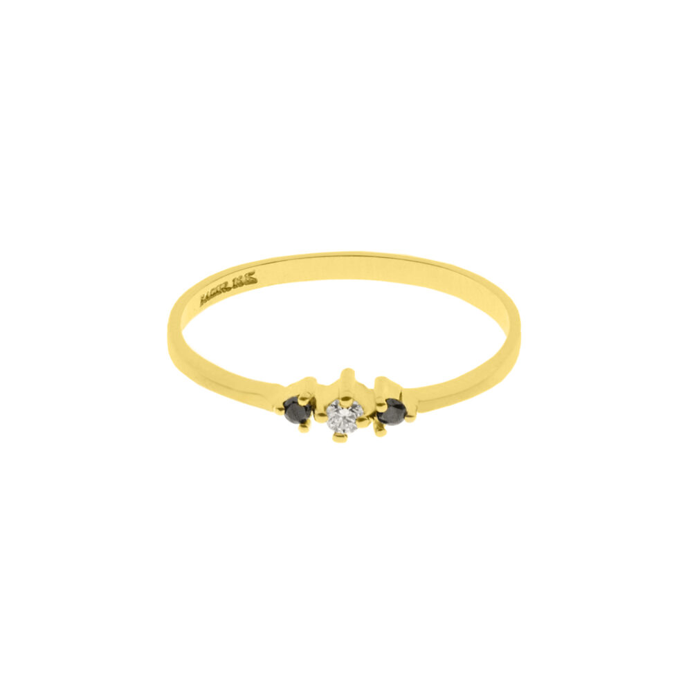 Anillo Trio Casual Oro 18K & Brillantes