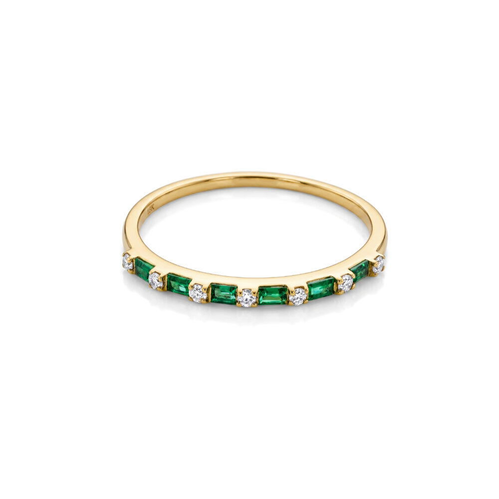 Anillo Esmeralda Casual Oro 18K & Brillantes