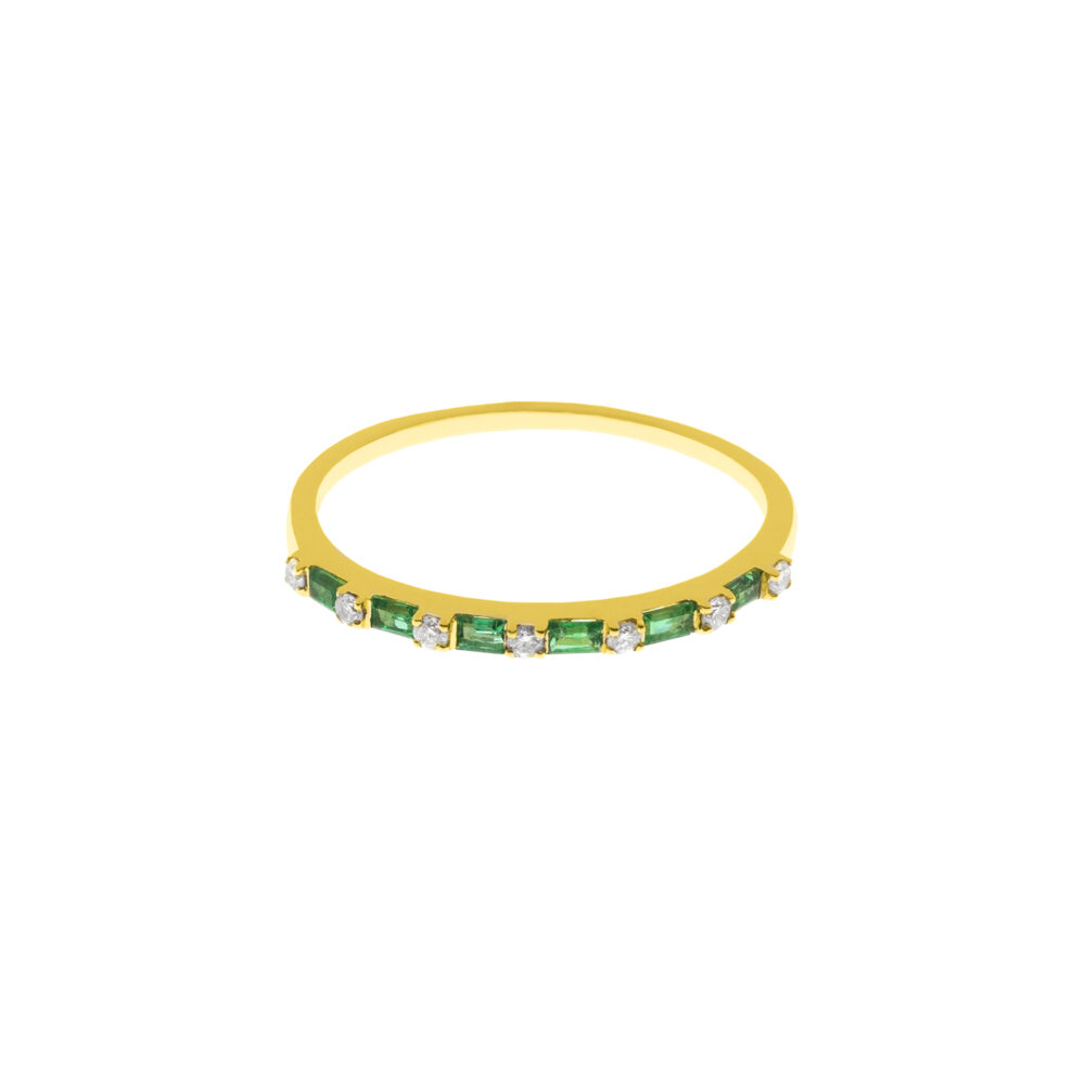 Anillo Esmeralda Casual Oro 18K & Brillantes