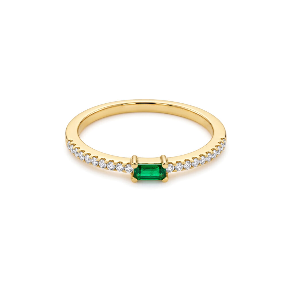 Anillo Esmeralda Casual Oro 18K & Brillantes