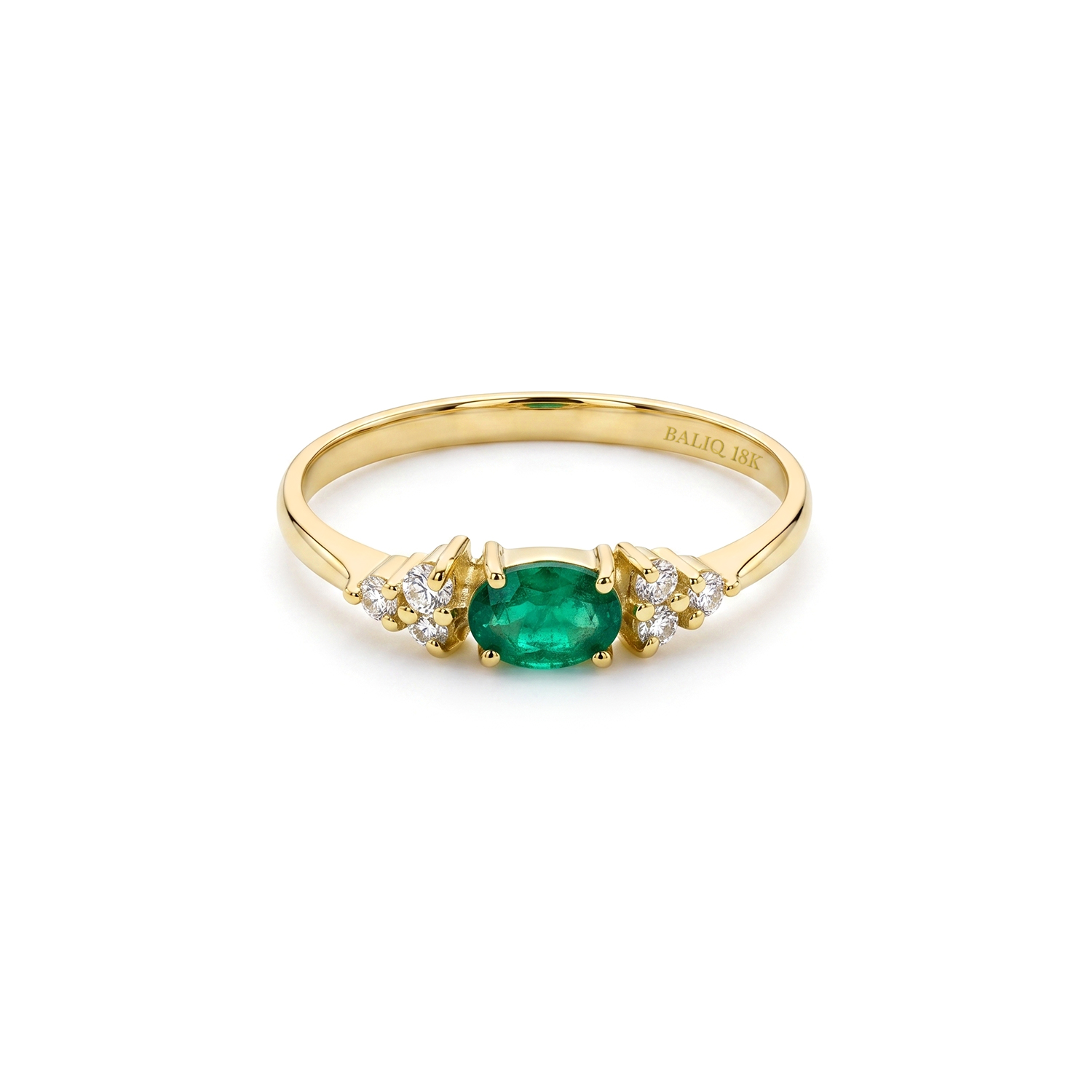 - Anillo Esmeralda Oro 18K & Brillantes