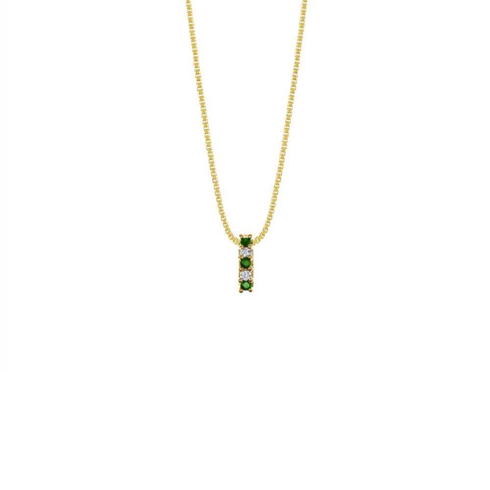 Collar Esmeralda Oro 18K & Brillante