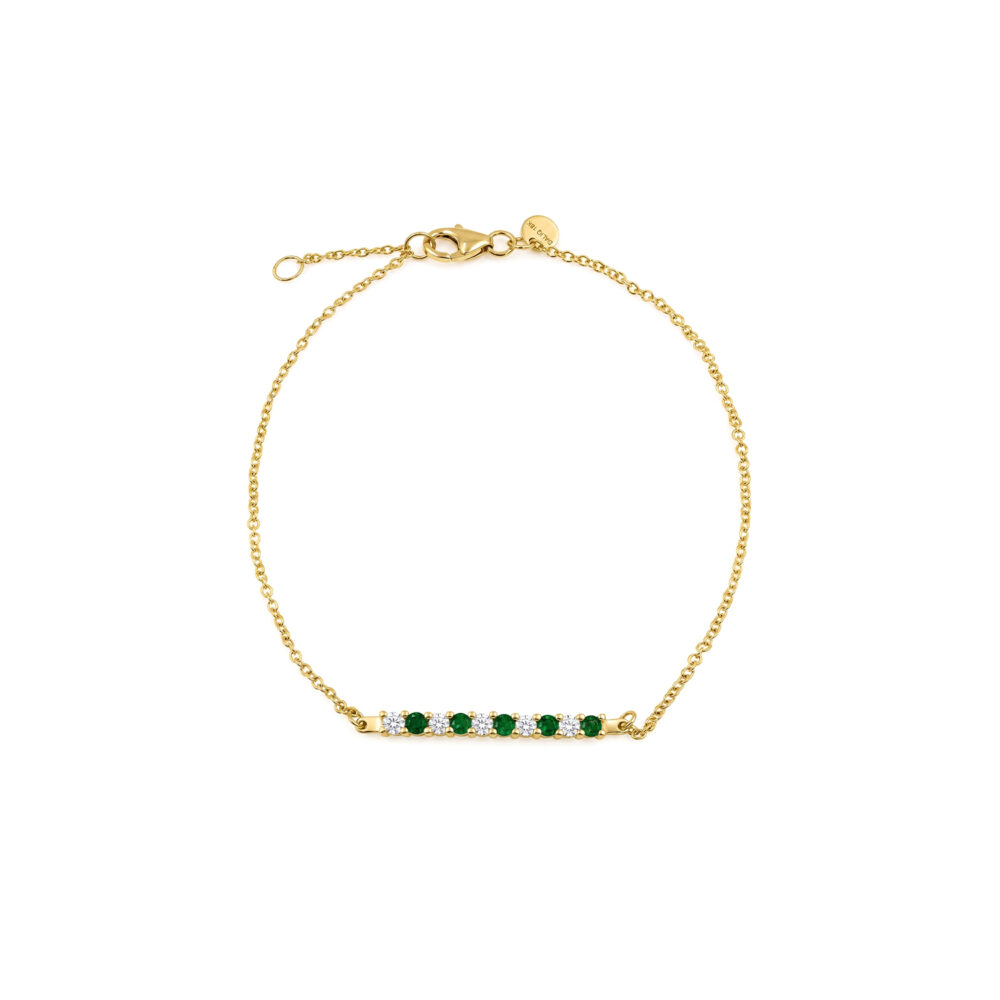 Pulsera Esmeralda Oro 18K & Brillantes
