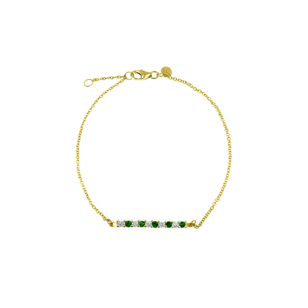 Pulsera Esmeralda Oro 18K & Brillantes