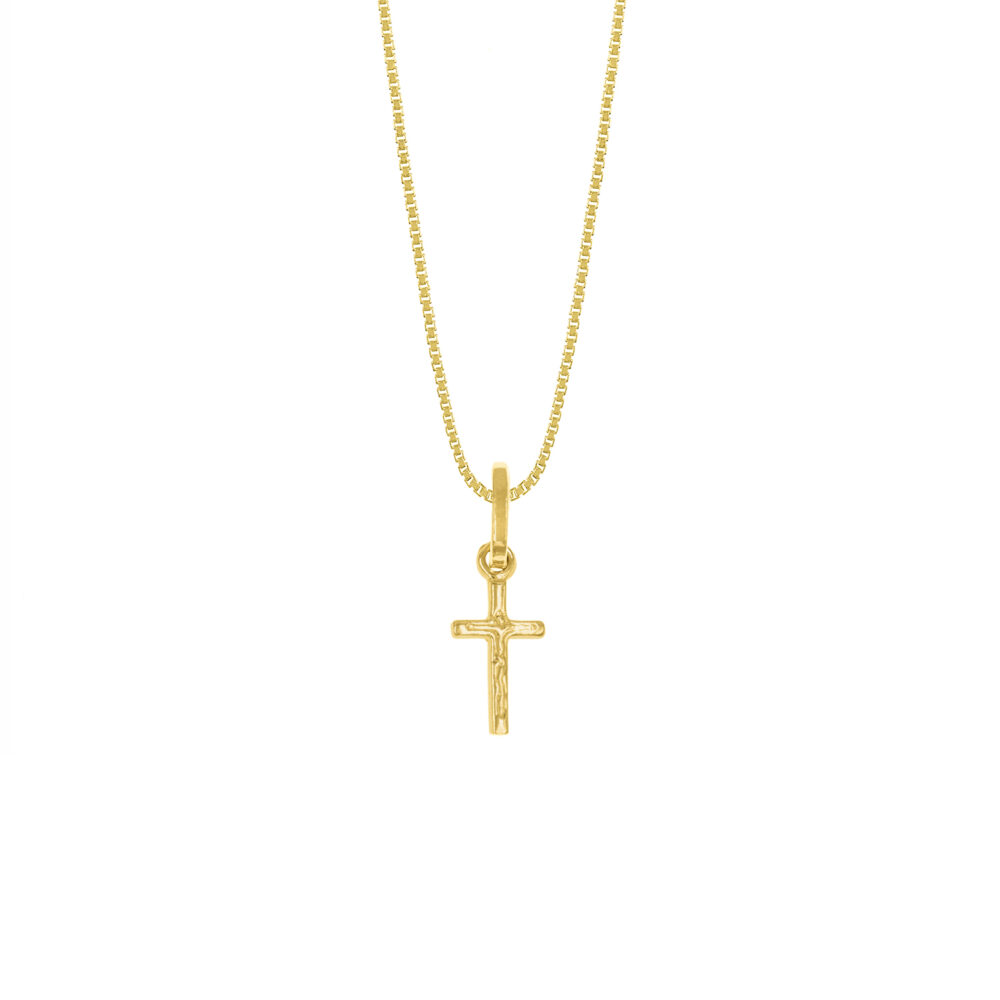 Collar Crucufijo Oro 18K
