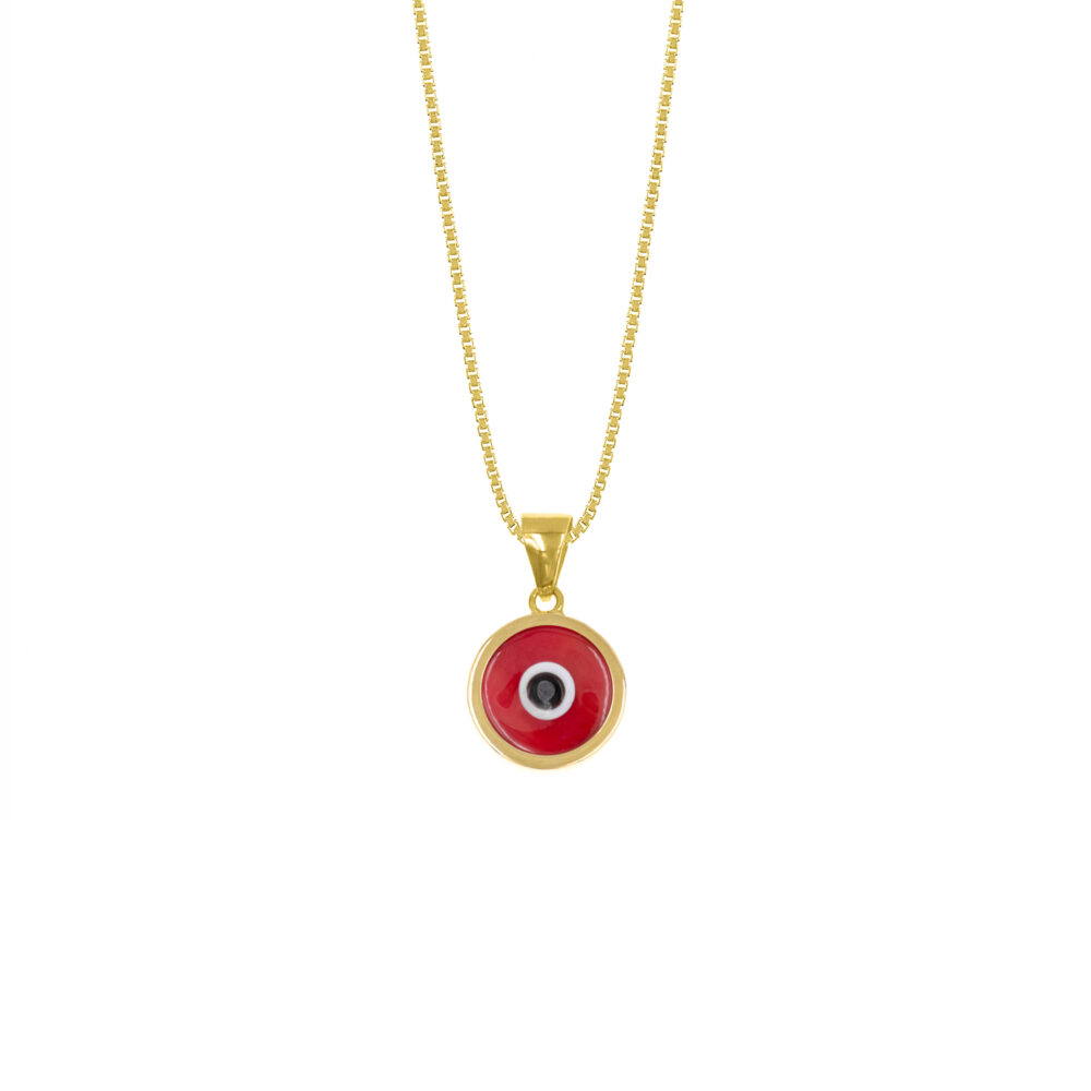 Collar Ojo Turco Redondo Oro 18K