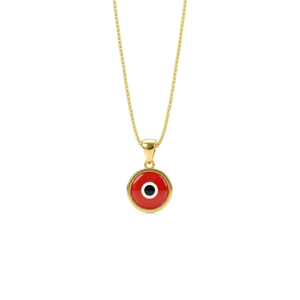 Collar Ojo Turco Redondo Oro 18K