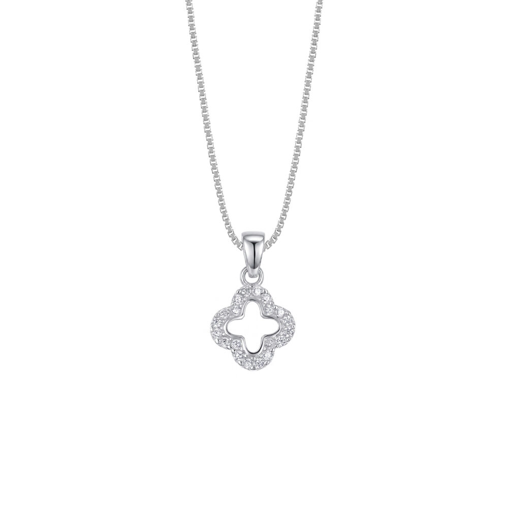 Collar Trébol Plata 925